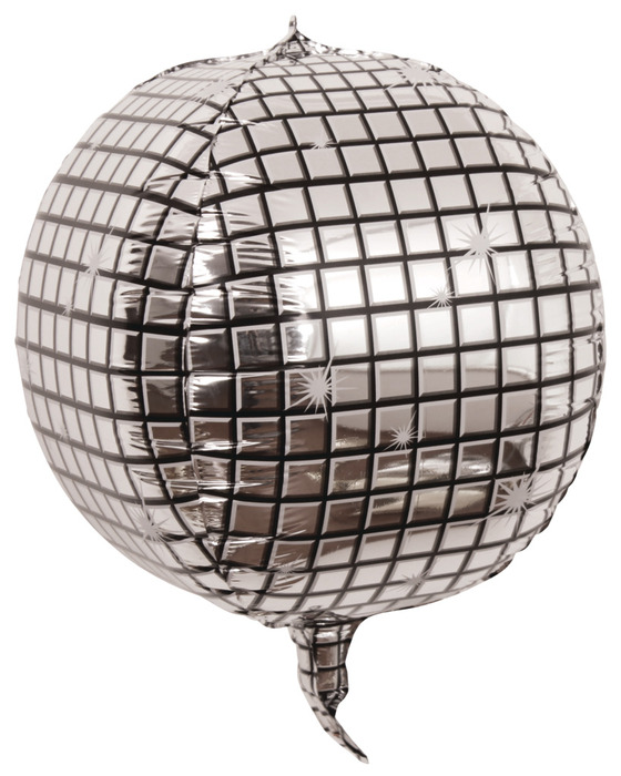 Discokugle folieballon 1 stk. Ø35 cm